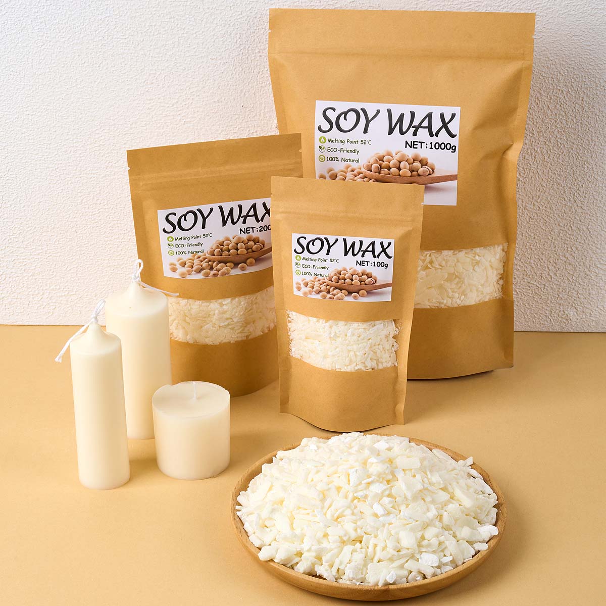 Candle Making Kit Diy - 1 libbra di cera di soia
