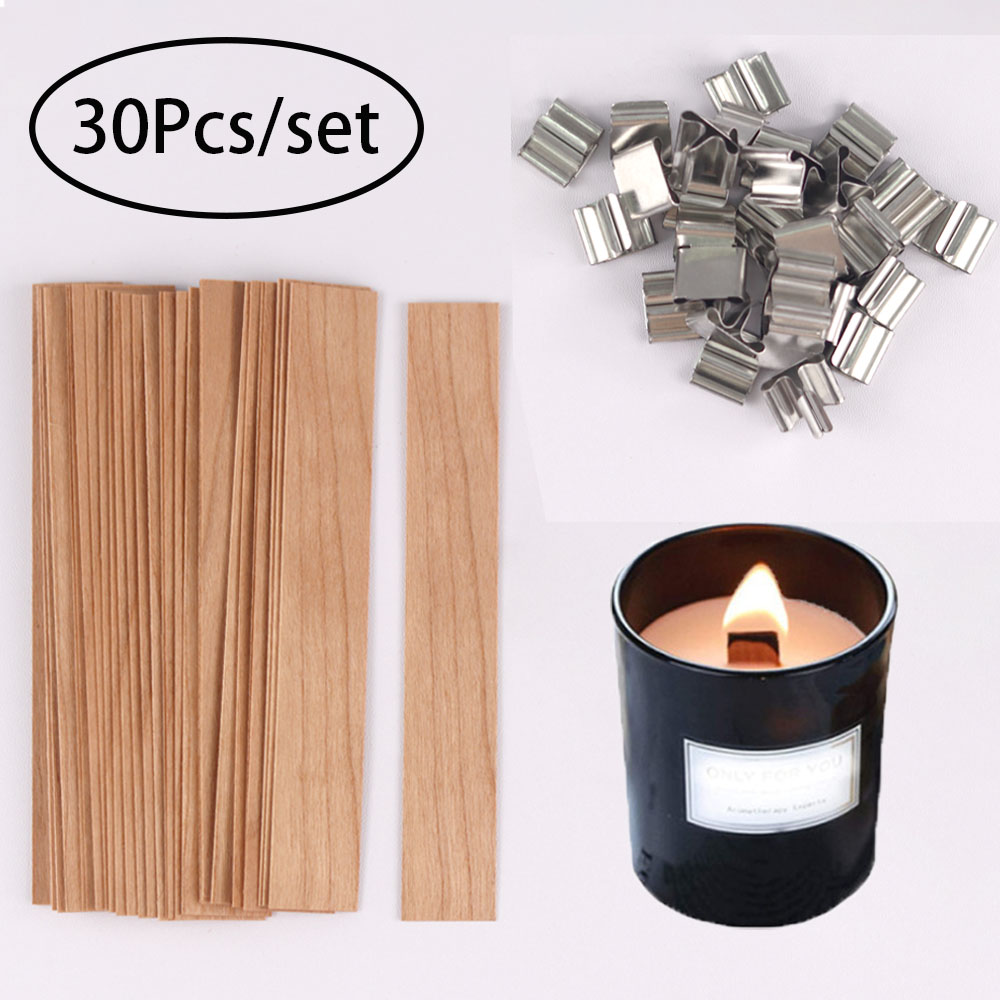 Candle Making Jug - 30 stoppini per candele in legno,