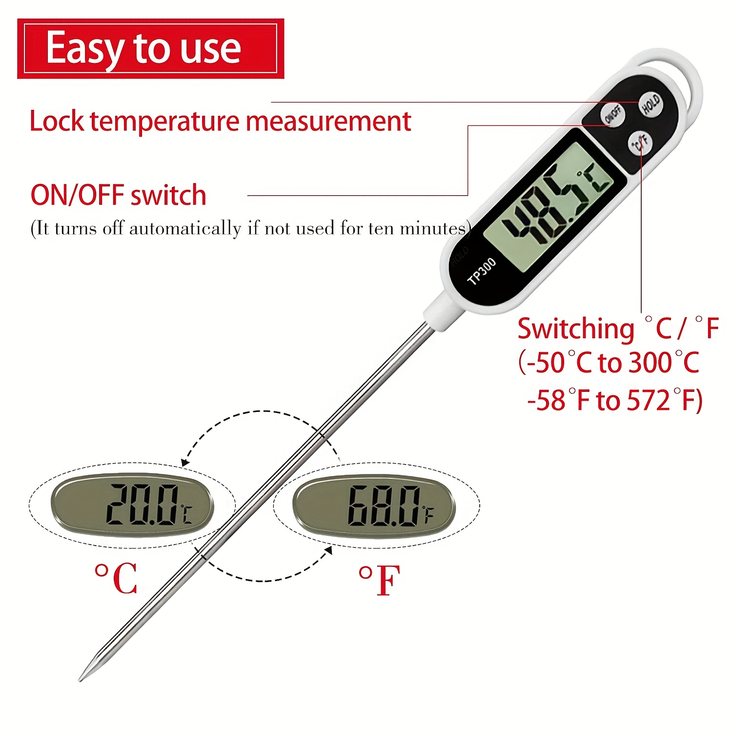 Termometro per Alimenti TP300, - Candle Making Thermometer recensione e prezzo